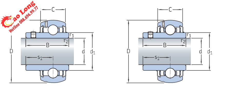Vòng bi UC208 SKF chính hãng