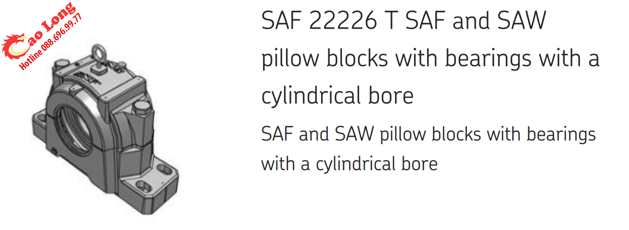 Gối đỡ 2 nửa SAF22226T SKF Chính hãng
