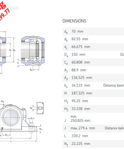 Gối đỡ 2 nửa SKF SAF 1314 chính hãng