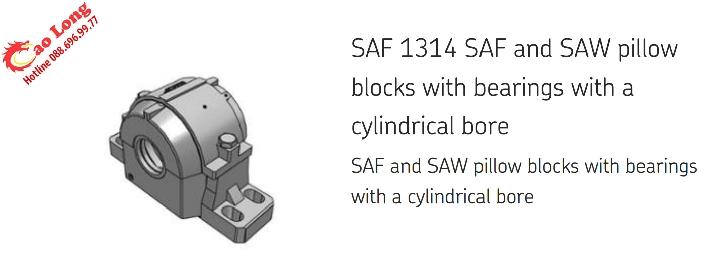 Gối đỡ 2 nửa SKF SAF 1314 chính hãng