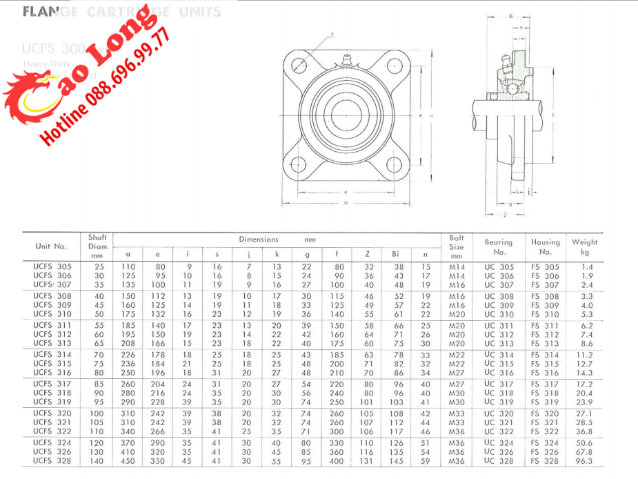 Gối đỡ UKF 328 ASAHI chính hãng - Ảnh 4