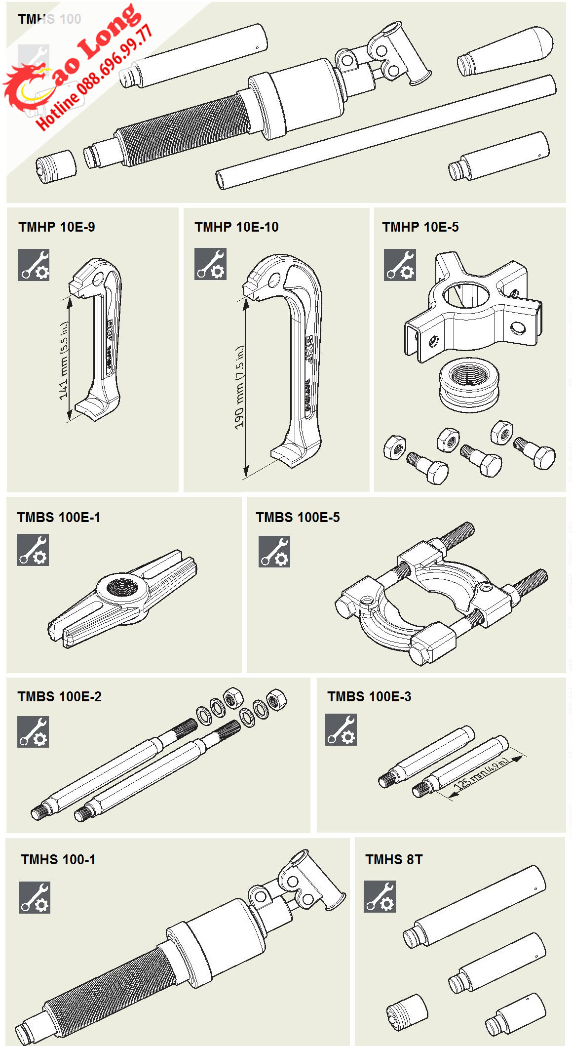 Các bộ phận Bộ cảo SKF TMHC 110E