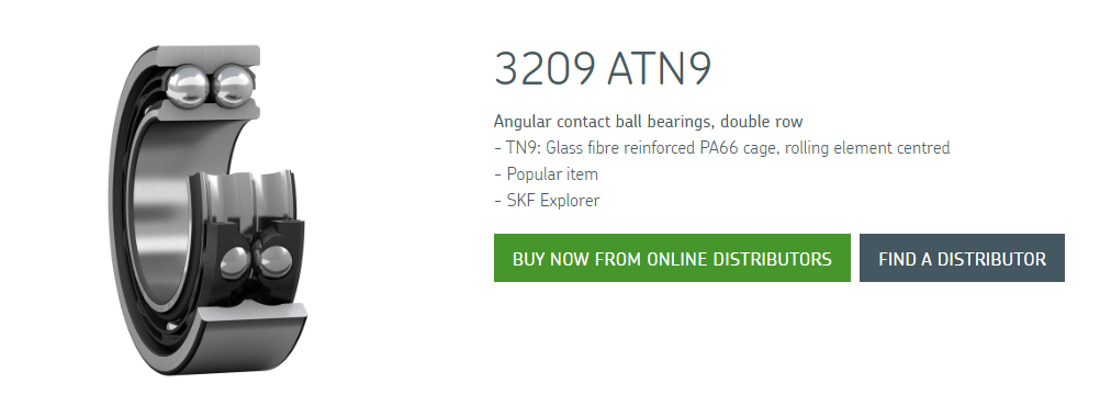 Vòng bi bạc đạn SKF 3209 ATN9